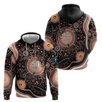 Australia NAIDOC Week Zip Hoodie Happy 50th Anniversary Brown Version