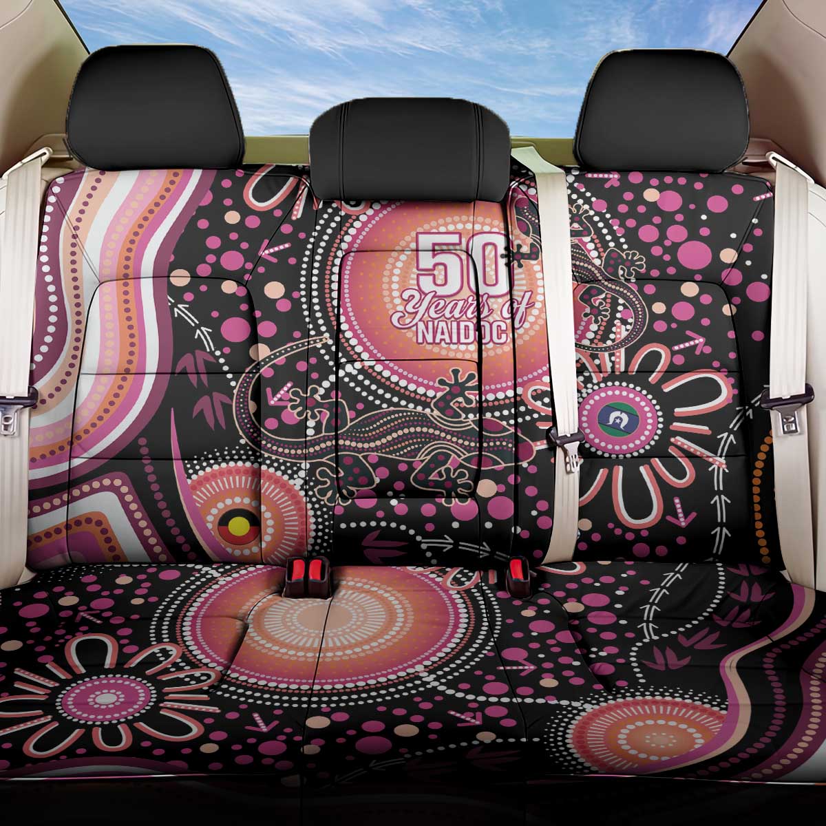 Australia NAIDOC Week Back Car Seat Cover Happy 50th Anniversary Pink Version