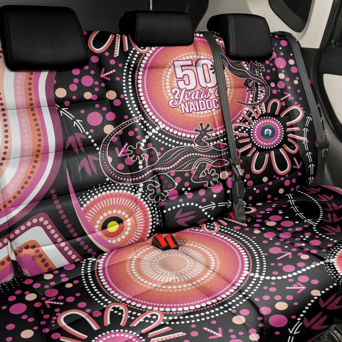 Australia NAIDOC Week Back Car Seat Cover Happy 50th Anniversary Pink Version