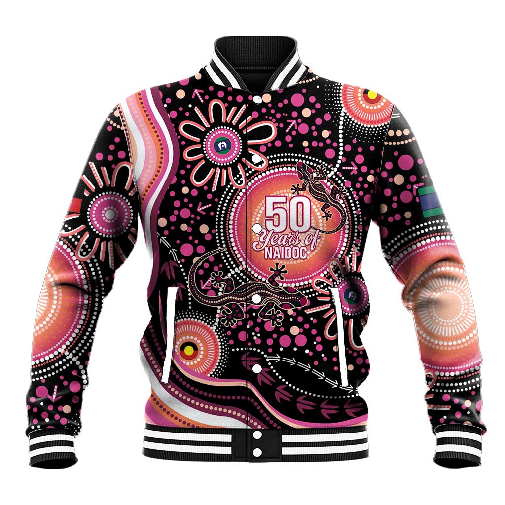 Australia NAIDOC Week Baseball Jacket Happy 50th Anniversary Pink Version