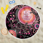 Australia NAIDOC Week Beach Blanket Happy 50th Anniversary Pink Version