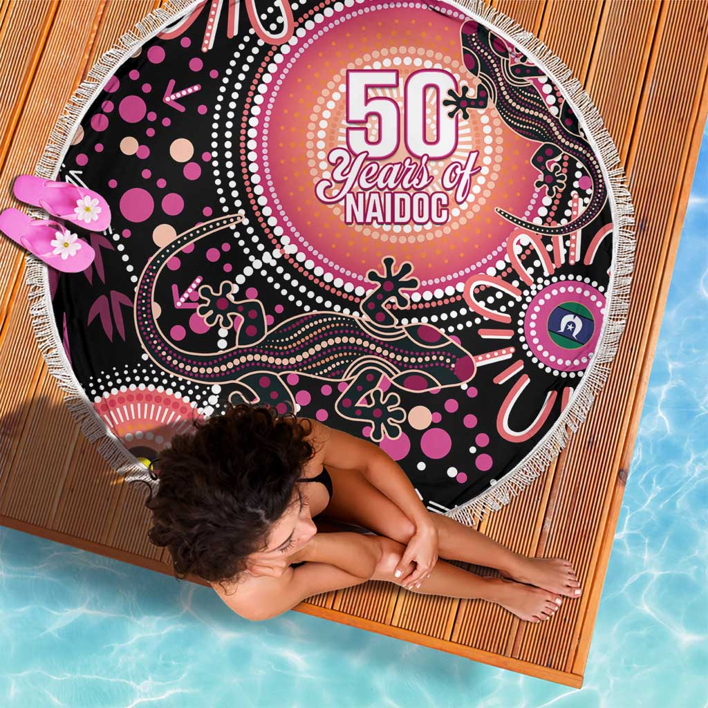 Australia NAIDOC Week Beach Blanket Happy 50th Anniversary Pink Version