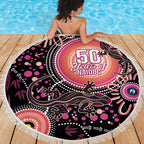 Australia NAIDOC Week Beach Blanket Happy 50th Anniversary Pink Version