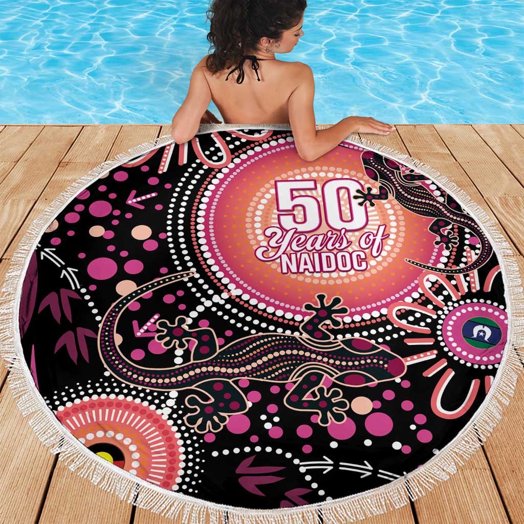 Australia NAIDOC Week Beach Blanket Happy 50th Anniversary Pink Version