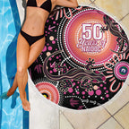 Australia NAIDOC Week Beach Blanket Happy 50th Anniversary Pink Version