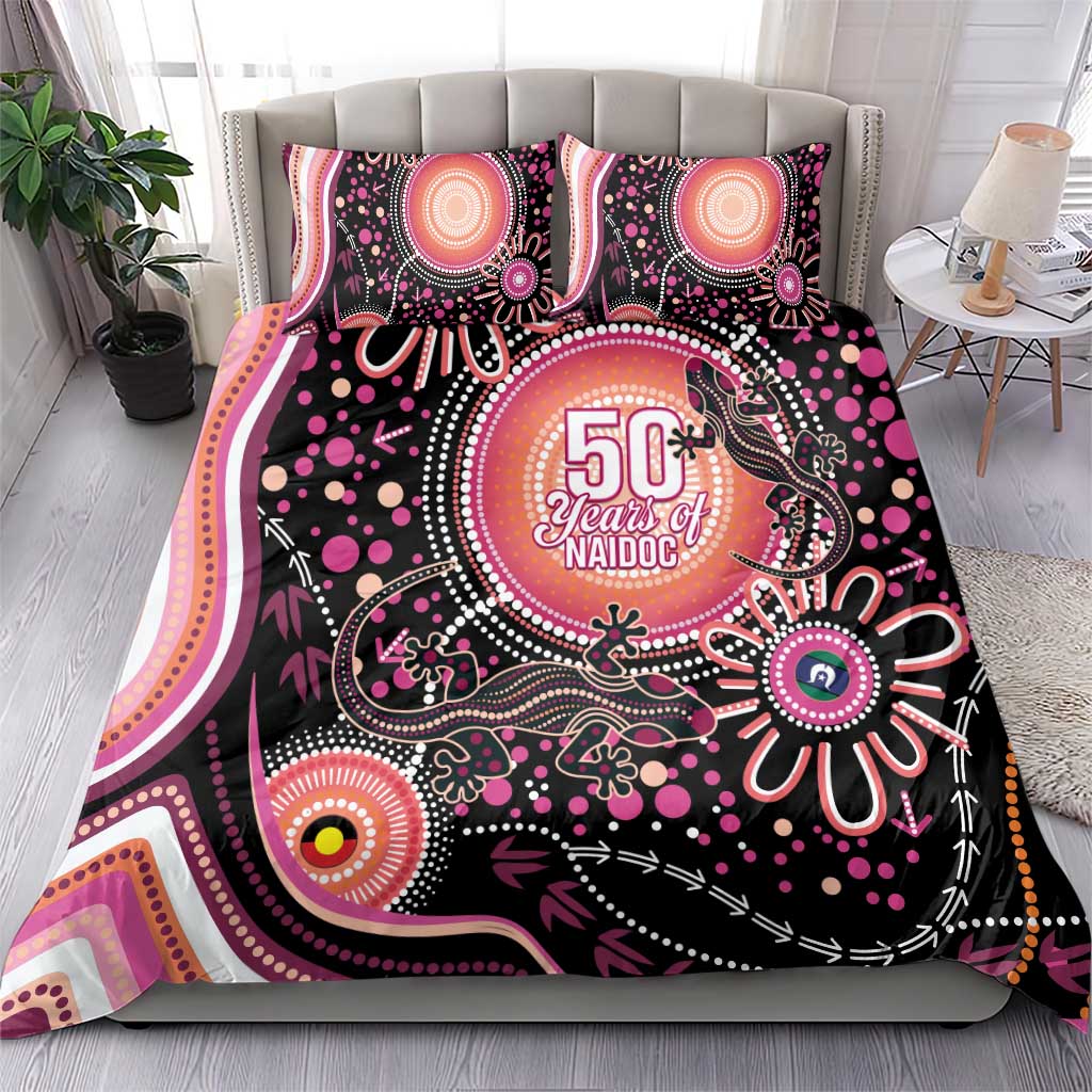 Australia NAIDOC Week Bedding Set Happy 50th Anniversary Pink Version