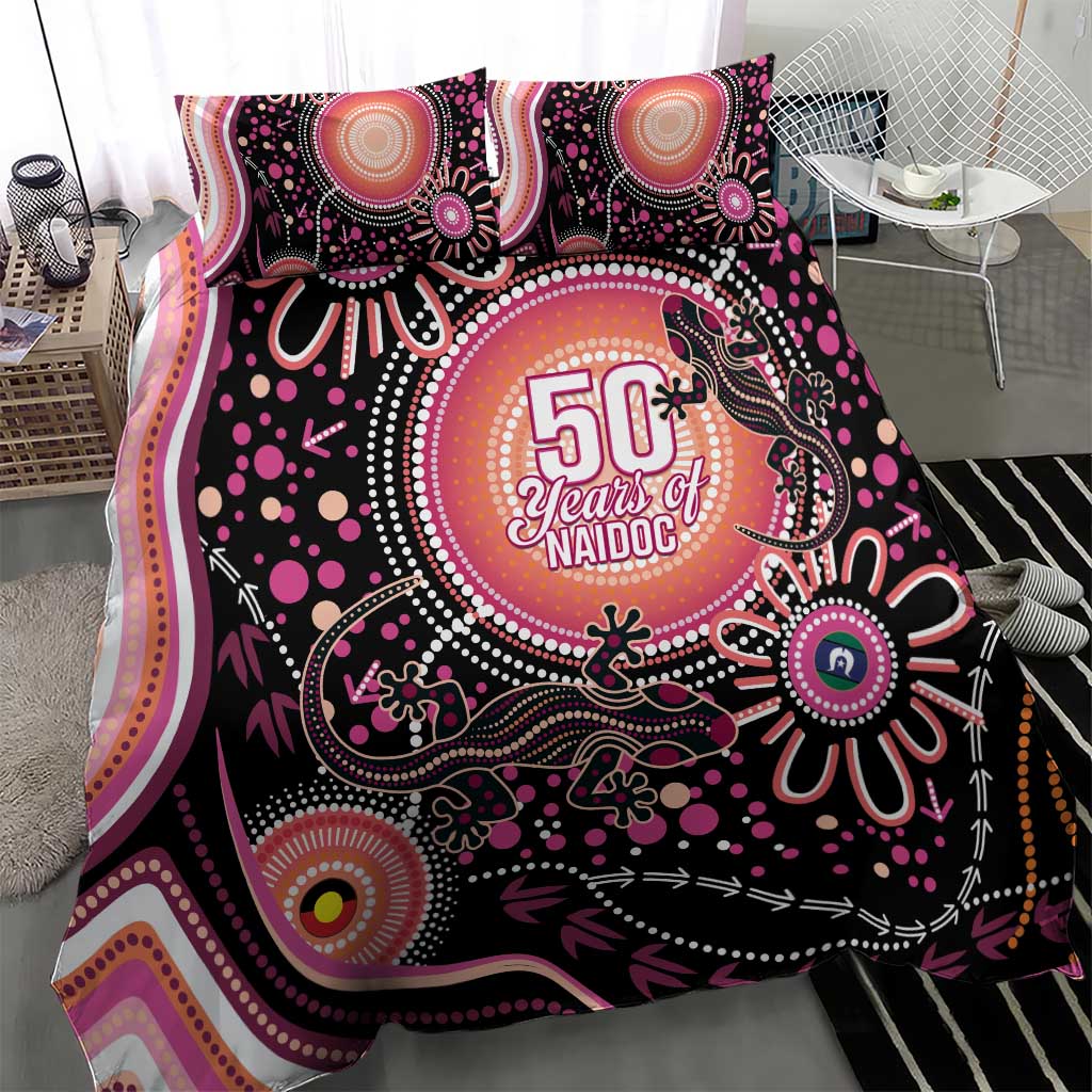Australia NAIDOC Week Bedding Set Happy 50th Anniversary Pink Version