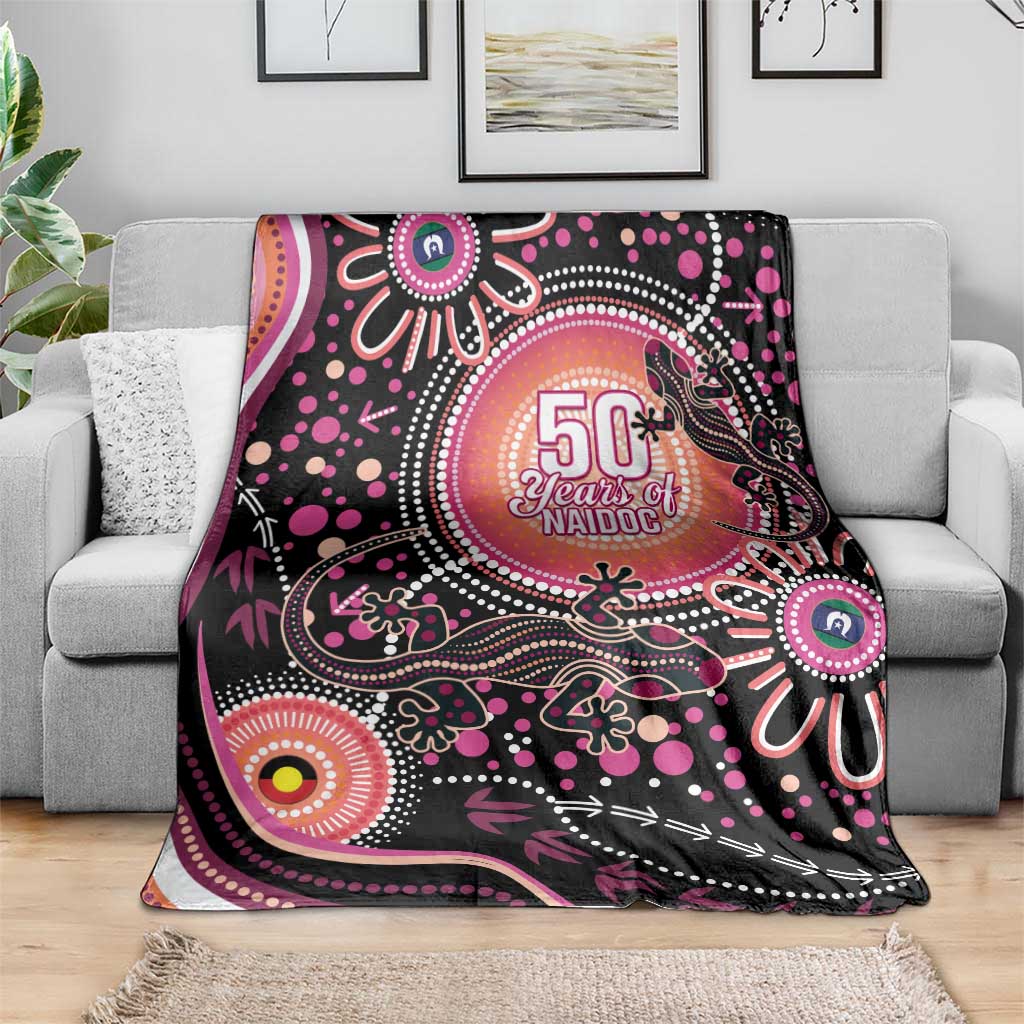 Australia NAIDOC Week Blanket Happy 50th Anniversary Pink Version