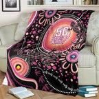 Australia NAIDOC Week Blanket Happy 50th Anniversary Pink Version