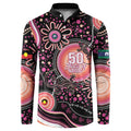 Australia NAIDOC Week Button Sweatshirt Happy 50th Anniversary Pink Version