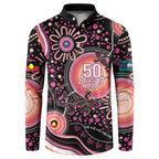 Australia NAIDOC Week Button Sweatshirt Happy 50th Anniversary Pink Version