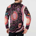 Australia NAIDOC Week Button Sweatshirt Happy 50th Anniversary Pink Version