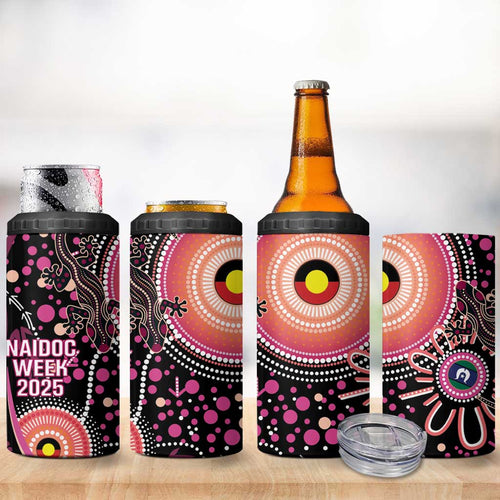 Australia NAIDOC Week 4 in 1 Can Cooler Tumbler Happy 50th Anniversary Pink Version