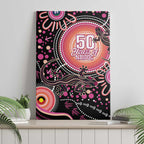 Australia NAIDOC Week Canvas Wall Art Happy 50th Anniversary Pink Version
