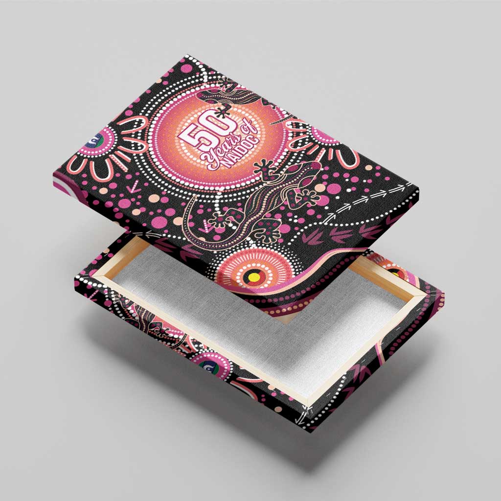 Australia NAIDOC Week Canvas Wall Art Happy 50th Anniversary Pink Version