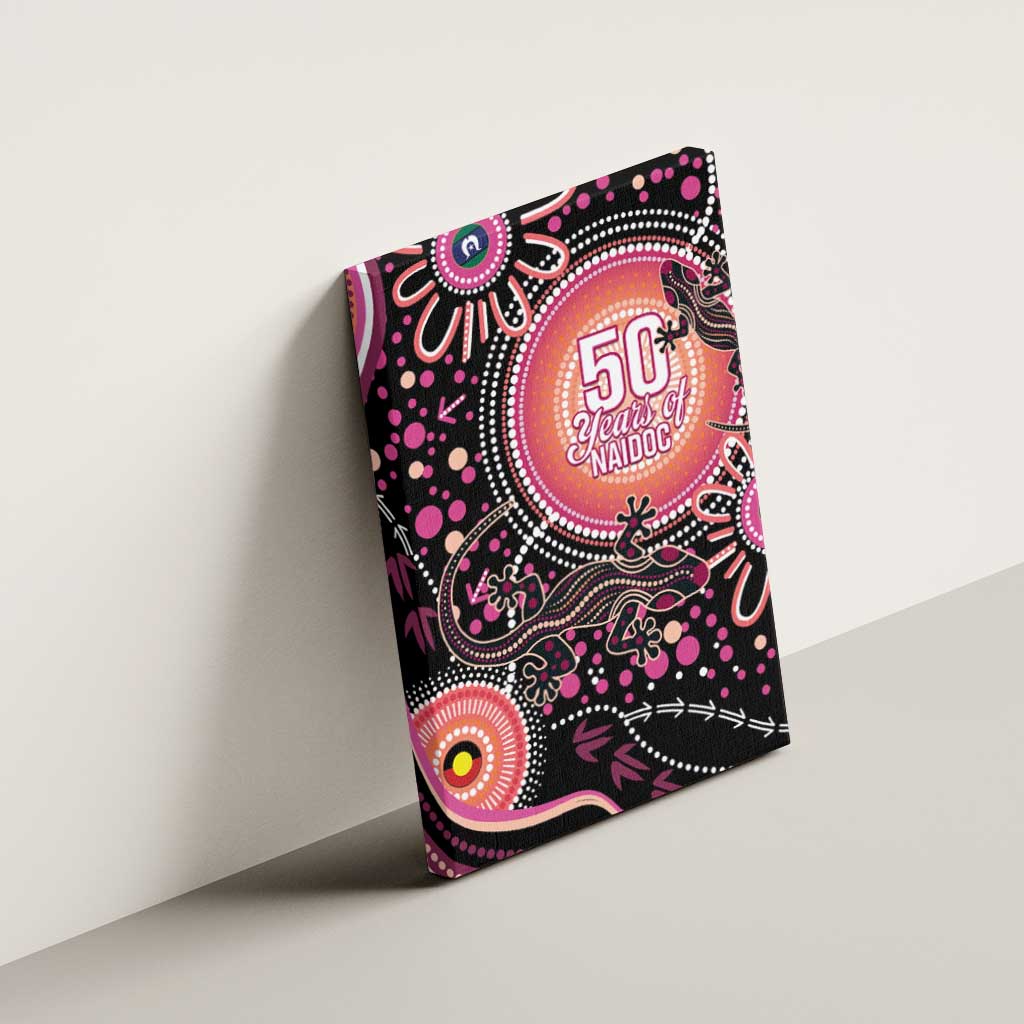 Australia NAIDOC Week Canvas Wall Art Happy 50th Anniversary Pink Version