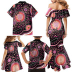 Australia NAIDOC Week Family Matching Mermaid Dress and Hawaiian Shirt Happy 50th Anniversary Pink Version