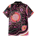 Australia NAIDOC Week Family Matching Summer Maxi Dress and Hawaiian Shirt Happy 50th Anniversary Pink Version