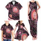 Australia NAIDOC Week Family Matching Tank Maxi Dress and Hawaiian Shirt Happy 50th Anniversary Pink Version
