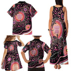 Australia NAIDOC Week Family Matching Tank Maxi Dress and Hawaiian Shirt Happy 50th Anniversary Pink Version