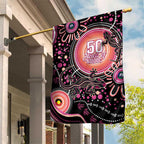 Australia NAIDOC Week Garden Flag Happy 50th Anniversary Pink Version