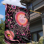 Australia NAIDOC Week Garden Flag Happy 50th Anniversary Pink Version