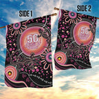 Australia NAIDOC Week Garden Flag Happy 50th Anniversary Pink Version