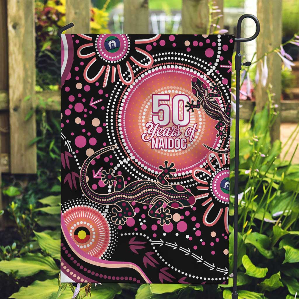 Australia NAIDOC Week Garden Flag Happy 50th Anniversary Pink Version