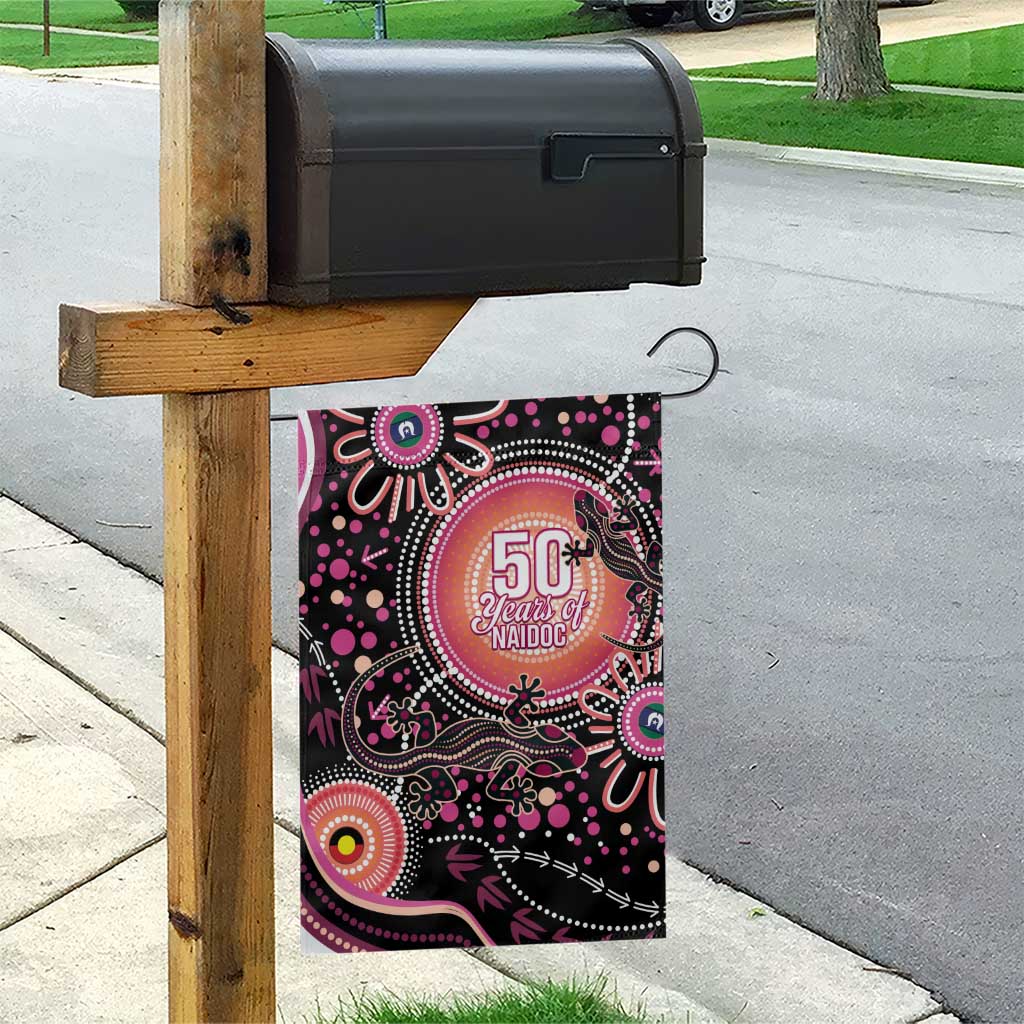 Australia NAIDOC Week Garden Flag Happy 50th Anniversary Pink Version