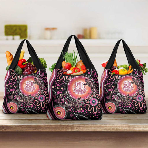 Australia NAIDOC Week Grocery Bag Happy 50th Anniversary Pink Version