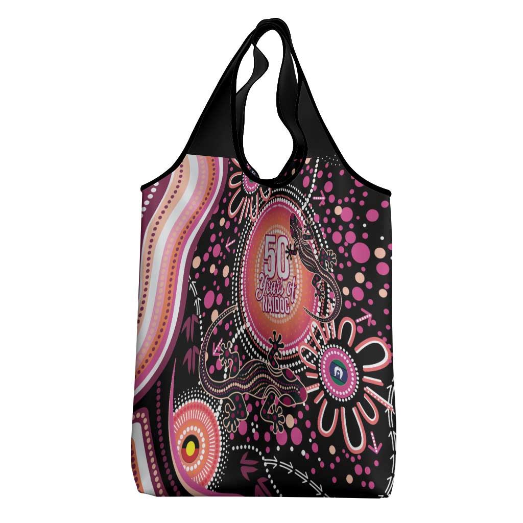 Australia NAIDOC Week Grocery Bag Happy 50th Anniversary Pink Version