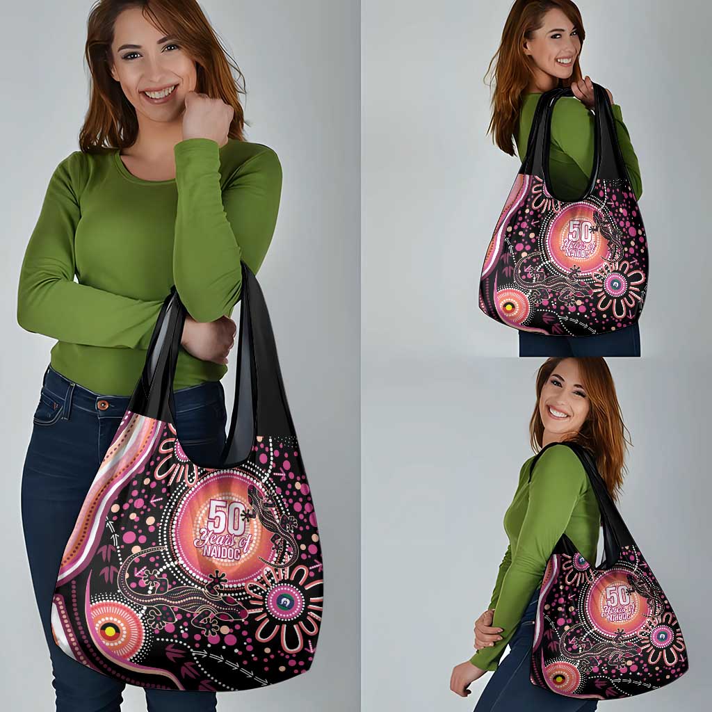 Australia NAIDOC Week Grocery Bag Happy 50th Anniversary Pink Version
