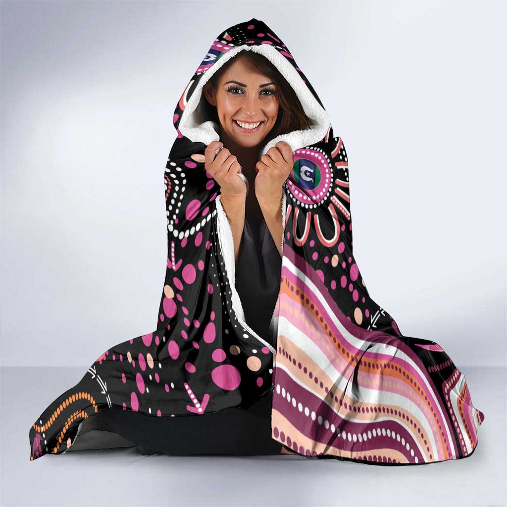 Australia NAIDOC Week Hooded Blanket Happy 50th Anniversary Pink Version