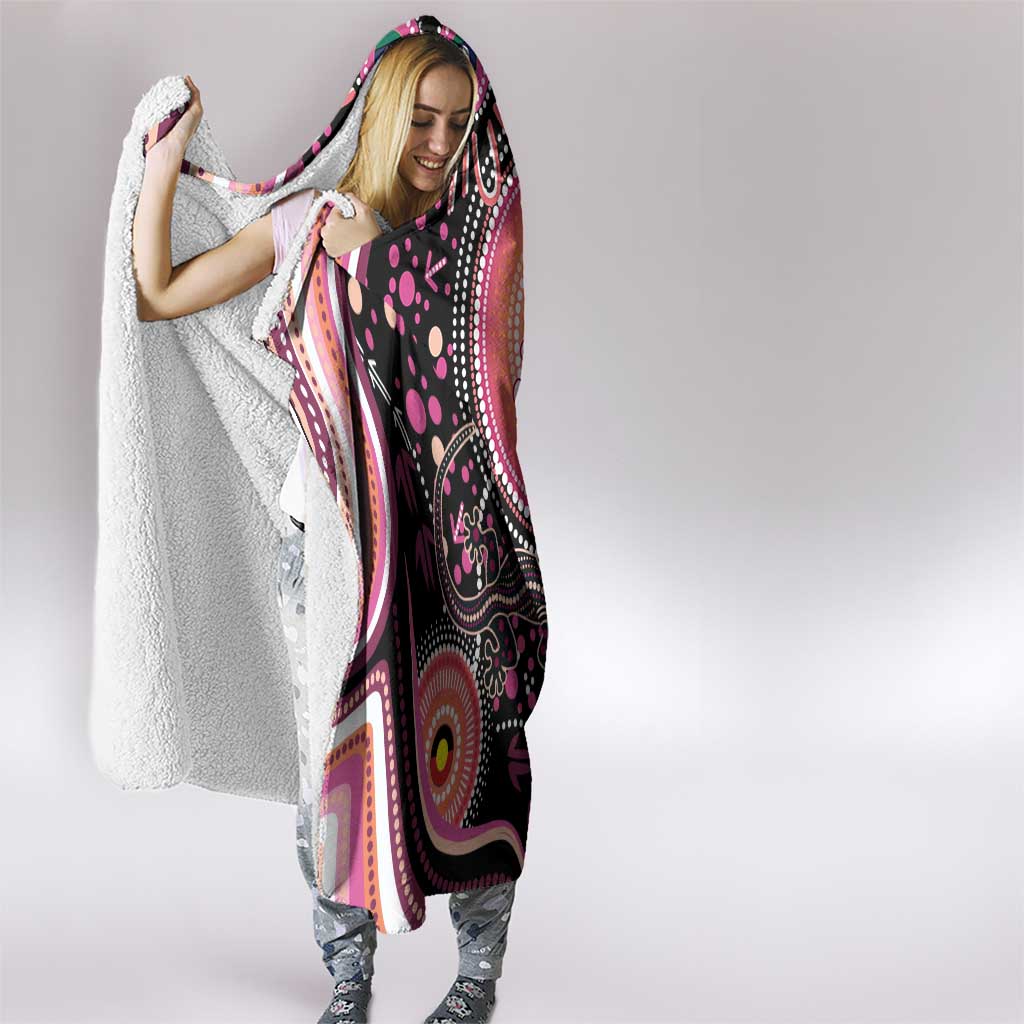 Australia NAIDOC Week Hooded Blanket Happy 50th Anniversary Pink Version