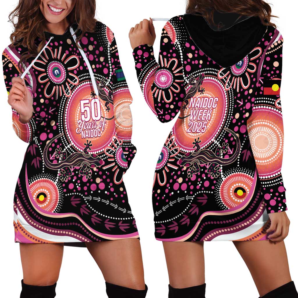 Australia NAIDOC Week Hoodie Dress Happy 50th Anniversary Pink Version