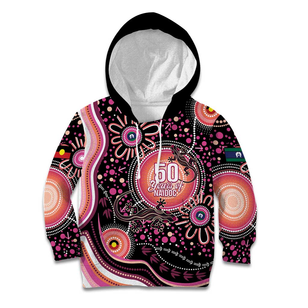 Australia NAIDOC Week Kid Hoodie Happy 50th Anniversary Pink Version