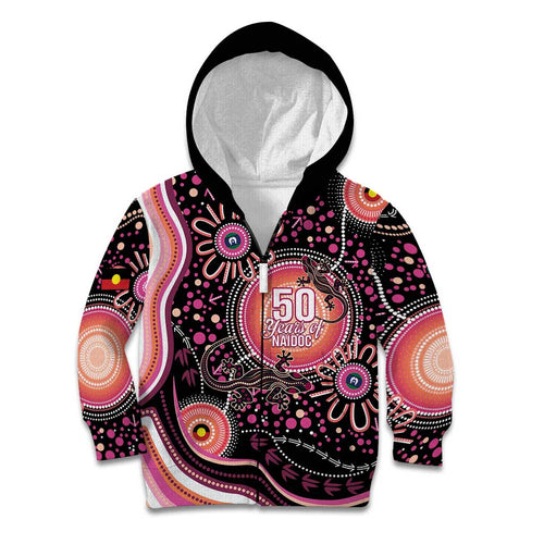 Australia NAIDOC Week Kid Hoodie Happy 50th Anniversary Pink Version