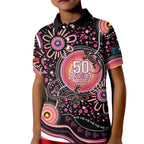 Australia NAIDOC Week Kid Polo Shirt Happy 50th Anniversary Pink Version