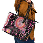 Australia NAIDOC Week Leather Tote Bag Happy 50th Anniversary Pink Version