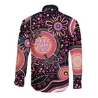 Australia NAIDOC Week Long Sleeve Button Shirt Happy 50th Anniversary Pink Version