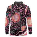 Australia NAIDOC Week Long Sleeve Polo Shirt Happy 50th Anniversary Pink Version