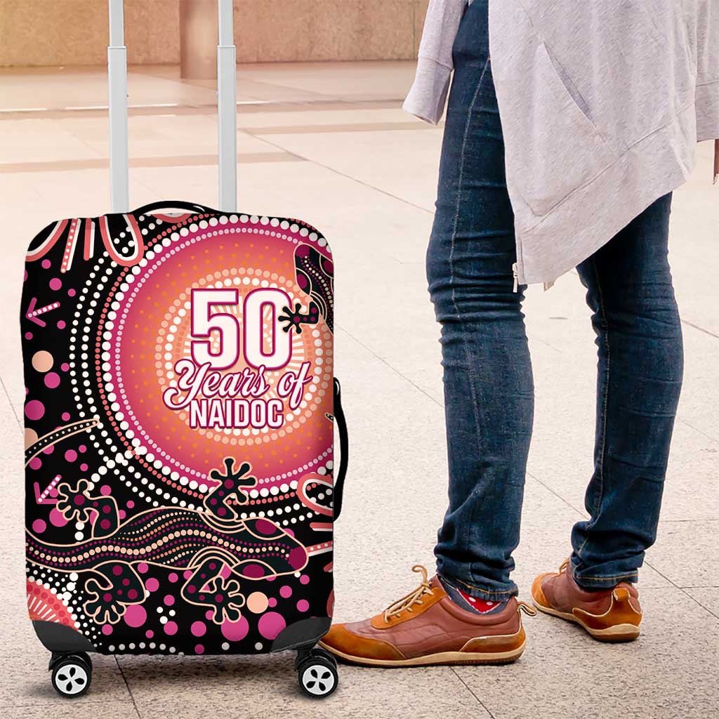 Australia NAIDOC Week Luggage Cover Happy 50th Anniversary Pink Version