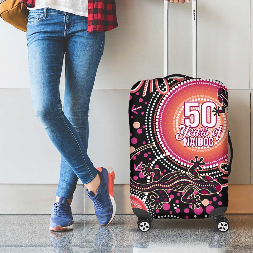 Australia NAIDOC Week Luggage Cover Happy 50th Anniversary Pink Version