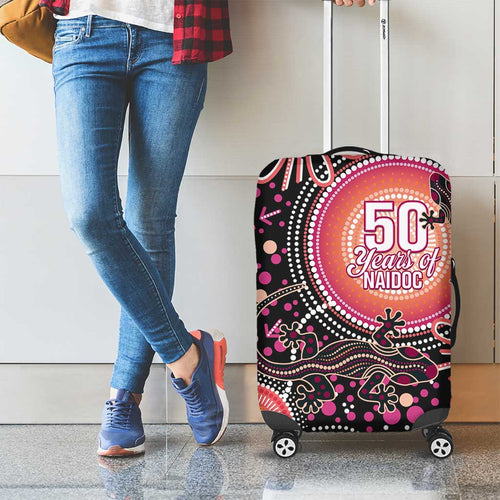 Australia NAIDOC Week Luggage Cover Happy 50th Anniversary Pink Version
