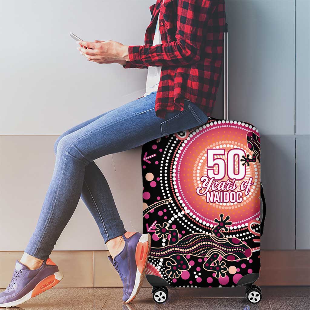 Australia NAIDOC Week Luggage Cover Happy 50th Anniversary Pink Version
