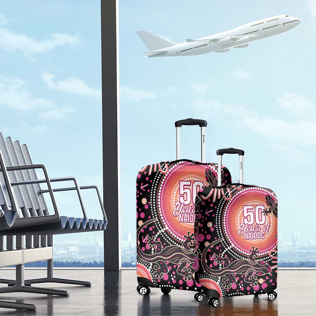 Australia NAIDOC Week Luggage Cover Happy 50th Anniversary Pink Version