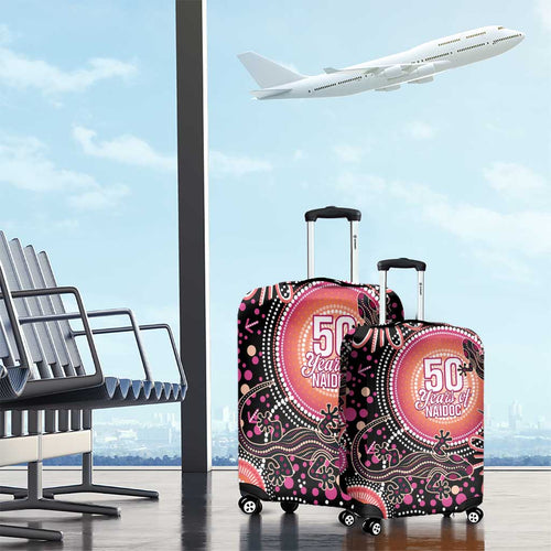 Australia NAIDOC Week Luggage Cover Happy 50th Anniversary Pink Version