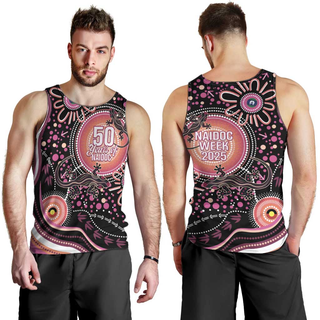 Australia NAIDOC Week Men Tank Top Happy 50th Anniversary Pink Version