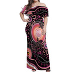 Australia NAIDOC Week Off Shoulder Maxi Dress Happy 50th Anniversary Pink Version