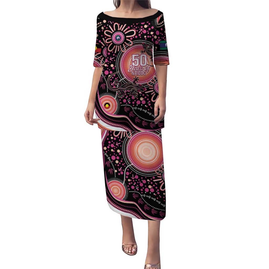 Australia NAIDOC Week Puletasi Happy 50th Anniversary Pink Version